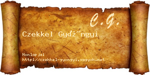 Czekkel Gyöngyi névjegykártya