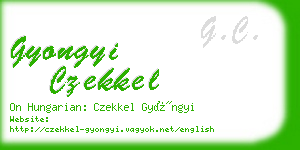 gyongyi czekkel business card